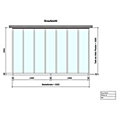 Terrassenüberdachung Easy Edition (L x T: 500 x 300 cm, Verbundsicherheitsglas VSG, Anthrazitgrau, Klar)