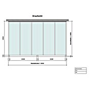 Terrassenüberdachung Special Edition (L x T: 500 x 300 cm, Polycarbonat, Verkehrsweiß, Klar)