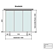 Terrassenüberdachung Light Edition (L x T: 300 x 250 cm, Polycarbonat, Anthrazitgrau, Klar)