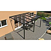 Terrassenüberdachung Light Edition (L x T: 500 x 300 cm, Polycarbonat, Anthrazitgrau, Klar)