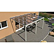 Terrassenüberdachung Light Edition (L x T: 600 x 300 cm, Polycarbonat, Verkehrsweiß, Klar)