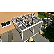 Terrassenüberdachung Special Edition mit Schiebedach (L x T: 500 x 350 cm, Polycarbonat, Verkehrsweiß, Klar)