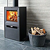 Aduro Kaminofen 14 (6,5 kW, Raumheizvermögen: 334 m³, Mit Holzfach, Schwarz)