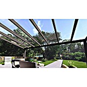 Terrassenüberdachung Easy Edition (L x T: 500 x 300 cm, Verbundsicherheitsglas VSG, Anthrazitgrau, Klar)