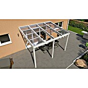 Terrassenüberdachung Special Edition mit Schiebedach (L x T: 400 x 350 cm, Polycarbonat, Verkehrsweiß, Klar)