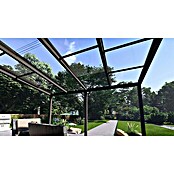 Terrassenüberdachung Special Edition mit Schiebedach (L x T: 400 x 300 cm, Verbundsicherheitsglas VSG, Anthrazitgrau, Klar)