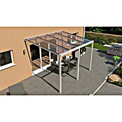 Terrassenüberdachung Light Edition (L x T: 400 x 300 cm, Polycarbonat, Verkehrsweiß, Klar)