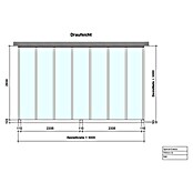 Terrassenüberdachung Special Edition (L x T: 500 x 300 cm, Verbundsicherheitsglas VSG, Verkehrsweiß, Klar)