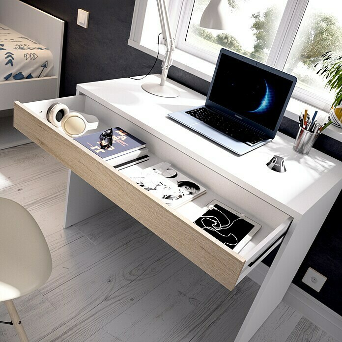  Escritorio para computadora en forma de L, tablero de madera de  pino de 2.0 in de grosor y pata de mesa de metal, escritorio de computadora  de esquina para estudio en