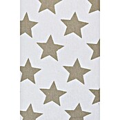 Elbersdrucke Kissen (Stars Allover, Weiß/Braun, 45 x 45 cm, 100 % Baumwolle)