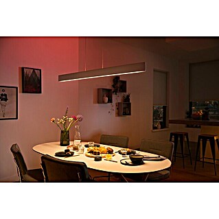Philips Hue LED-Pendelleuchte Ensis (79 W, L x B x H: 129,9 x 4 x 157 cm, Weiß, Mehrfarbig)