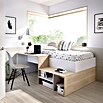 Dekit Cama con escritorio Kric (L x An x Al: 134 x 195 x 72 cm, Blanco/Natural) | BAUHAUS