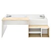 Dekit Cama con escritorio Kric (L x An x Al: 134 x 195 x 72 cm, Blanco/Natural) | BAUHAUS