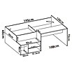 Dekit Cama con escritorio Kric (L x An x Al: 134 x 195 x 72 cm, Blanco/Natural) | BAUHAUS