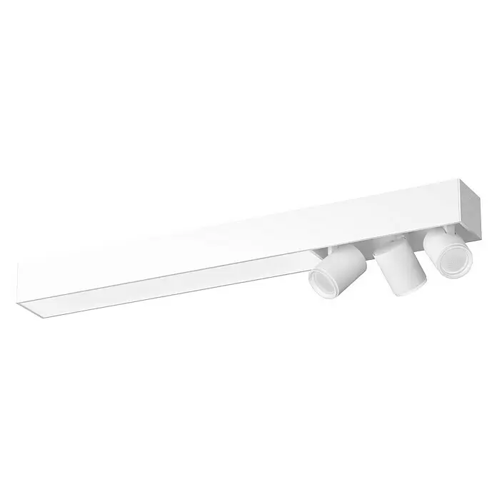 Philips Hue LED-Deckenstrahler Centris - 36 W, L x B x H: 78,2 x 8,5 x 12,8 cm, Weiß, Mehrfarbig - Diagonale Ansicht