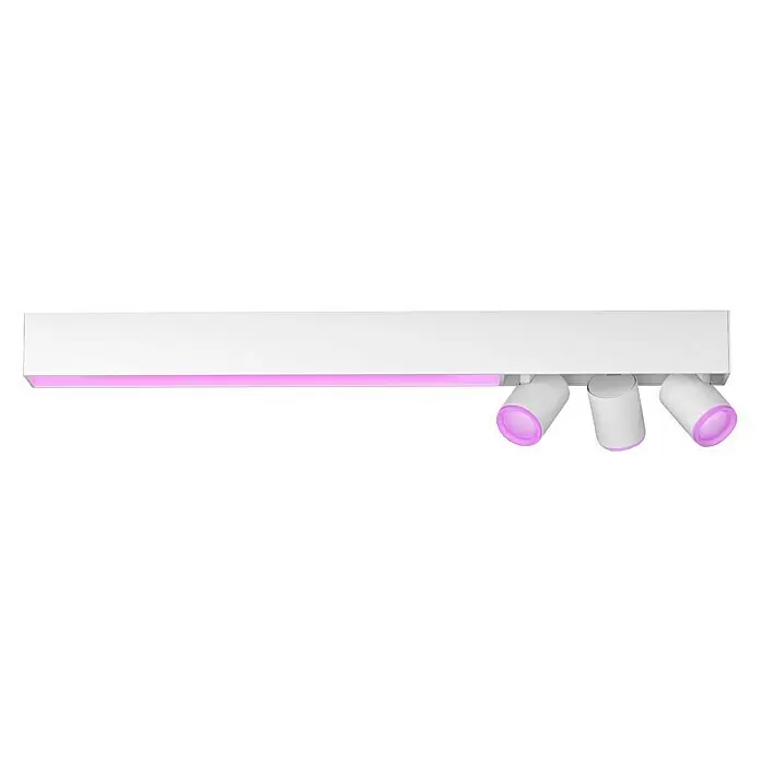 Philips Hue LED-Deckenstrahler Centris - 36 W, L x B x H: 78,2 x 8,5 x 12,8 cm, Weiß, Mehrfarbig - Vorderansicht