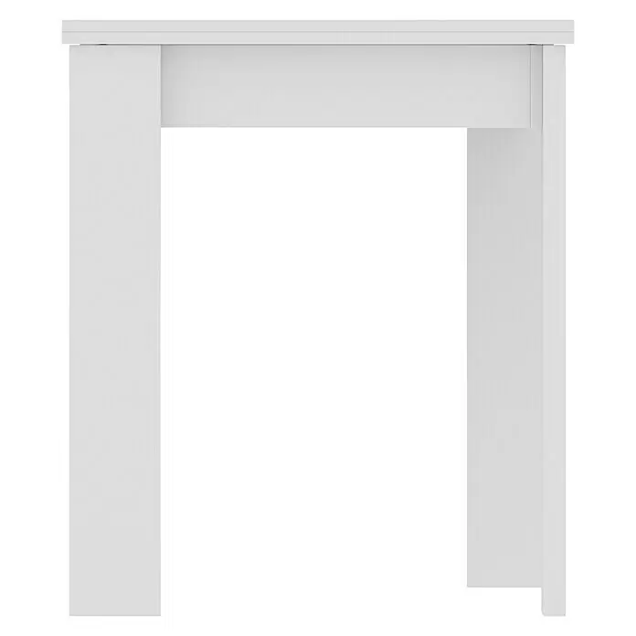 Dekit Mesa auxiliar Bok - L x An x Al: 67 x 67 x 79 cm, Blanco, Extensible - Marco de mesa minimalista blanco en forma de U.
