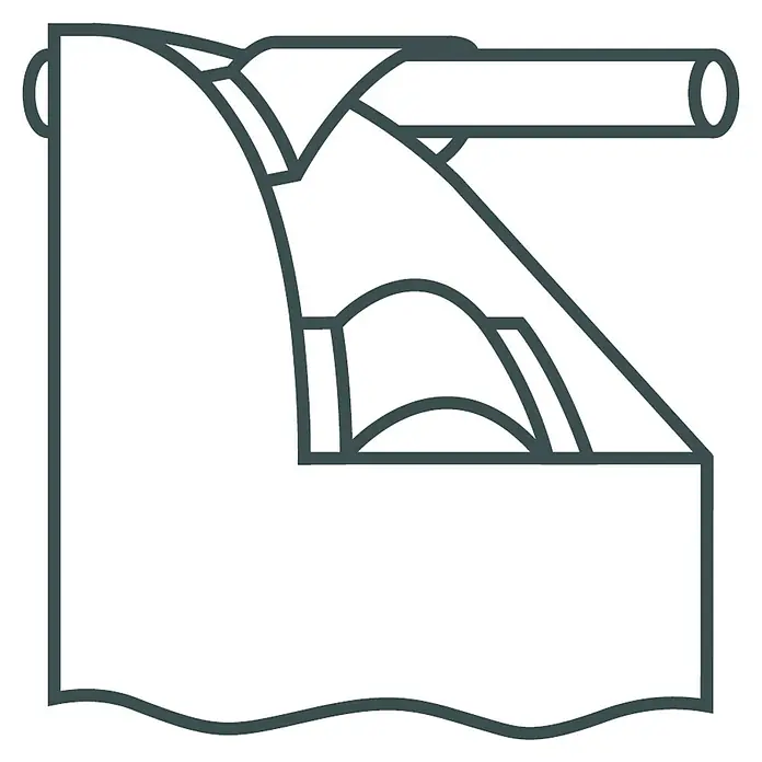 Elbersdrucke Verdunkelungsvorhang Midnight - 140 x 255 cm, 100 % Polyester, Blau - Darstellung einer architektonischen Skizze oder eines Grundrisses, detailliert und abstrakt.