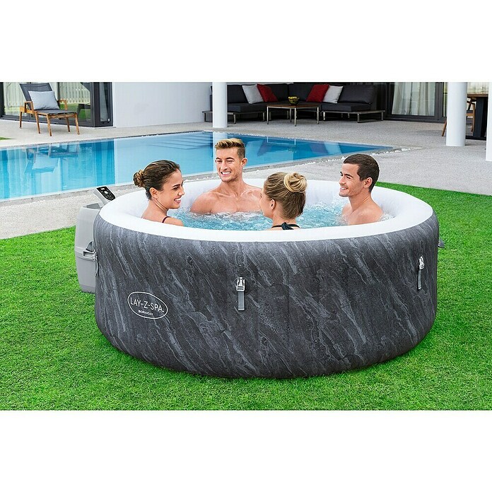 Bestway Lay-Z-Spa Mobil-Whirlpool Boracay Air Jet (Ø x H: 180 x 66 cm, Schwarz, 669 l) | BAUHAUS
