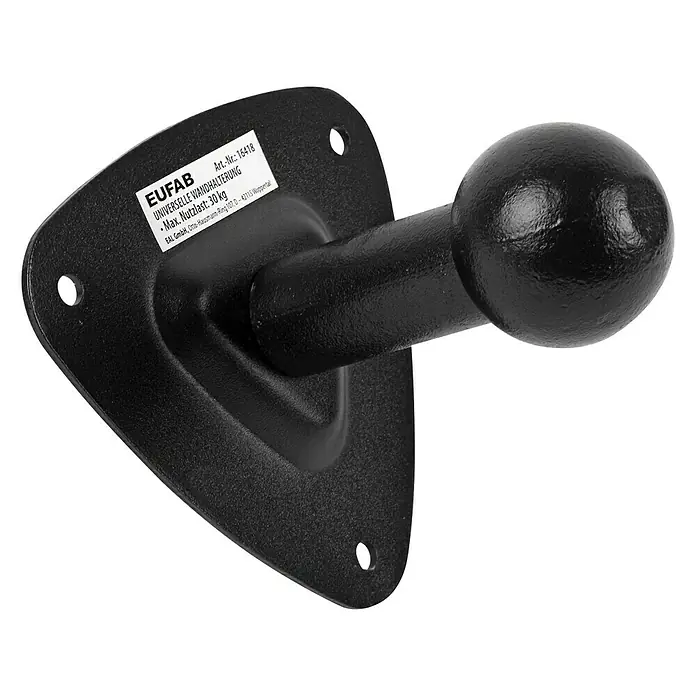 Eufab Fahrradträger-Wandhalterung - 12 x 16 x 17 cm, Durchmesser: 5 cm - Die EUFAB Universal-Wandhalterung, Artikelnummer 16418, ist eine robuste Halterung für Lasten bis zu 30 kg.