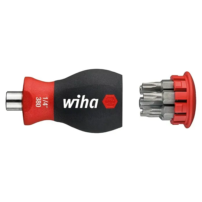 Wiha Mini-Schraubendreher-Set Stubby - 7 -tlg., Geeignet für: TORX®-Schrauben - Das Wiha 380 Bit-Set mit 1/4-Zoll-Bithalter bietet eine vielseitige Lösung für Schraubanwendungen. Kompakt und robust für professionelle Anwender.