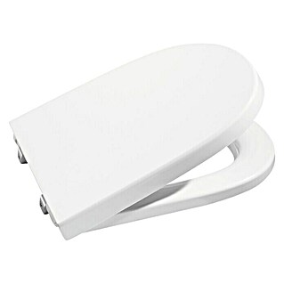 Roca Meridian-N Tapa de WC Softclose Compact (Con caída amortiguada, Termoplástico, Blanco)