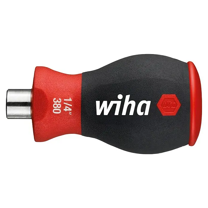 Wiha Mini-Schraubendreher-Set Stubby - 7 -tlg., Geeignet für: TORX®-Schrauben - Wiha Schraubendreher mit rotem Griff und schwarzem Logo.