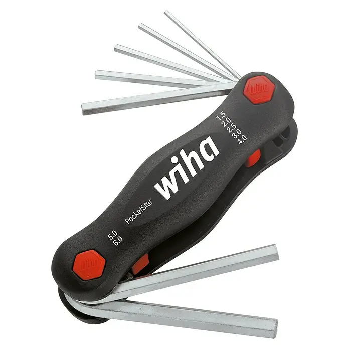 Wiha Stiftschlüsselsatz PocketStar® - 7 -tlg. - Wiha PocketStar Sechskant-Schlüsselsatz mit verschiedenen Größen für vielseitige Anwendungen und praktischen Nutzen.