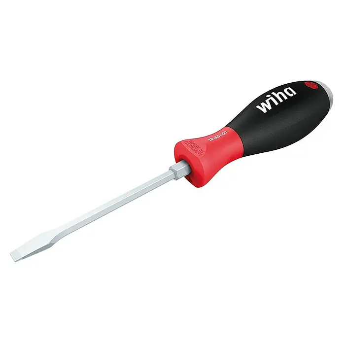 Wiha Schraubendreher-Set SoftFinish mit Stahlkappe - 6 -tlg., Stahl - Wiha Schlitz-Schraubendreher mit ergonomischem Griff, ideal für präzise Schraubarbeiten in Werkstatt und Haushalt.