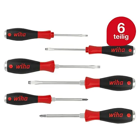 Wiha Schraubendreher-Set SoftFinish mit Stahlkappe