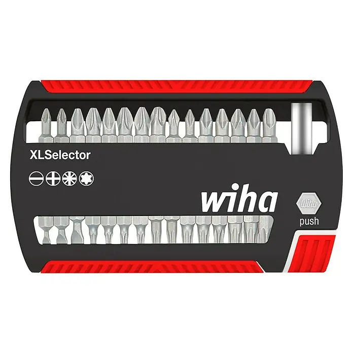 Wiha Bit-Set XLSelector Standard 25 mm - 31 -tlg. - Das Wiha XLSelector Bit-Set, ein kompaktes und vielseitiges Werkzeugset für Schraubarbeiten. Enthält eine Auswahl an Bits für verschiedene Anwendungen.
