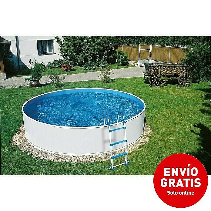 myPool Set piscina completa (8 piezas, Ø x Al: 360 x 110 cm, 11.000 l, Blanco)