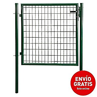 Puerta de valla Residencial (100 x 120 cm, Verde, Metal)