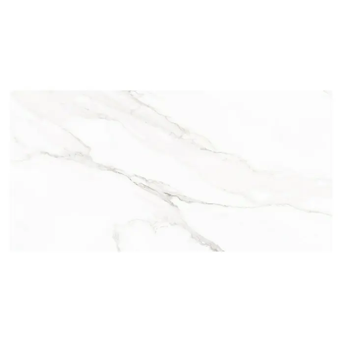 Wandfliese Solo Calacatta - 30 x 60 cm, Weiß, Matt - Elegante Marmorfliese mit filigranen grauen Adern, die jedem Raum einen Hauch von Luxus verleiht. Ideal für moderne Badezimmer oder Küchen.