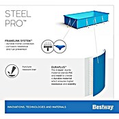 Bestway Opzetzwembad Steel Pro Set 400 (l x b x h: 400 x 211 x 81 cm, Blauw, 5.700 l) | BAUHAUS