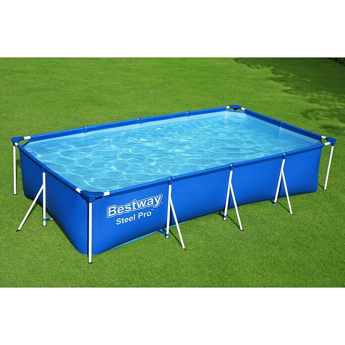Bestway Opzetzwembad Steel Pro Set 400 (l x b x h: 400 x 211 x 81 cm, Blauw, 5.700 l) | BAUHAUS