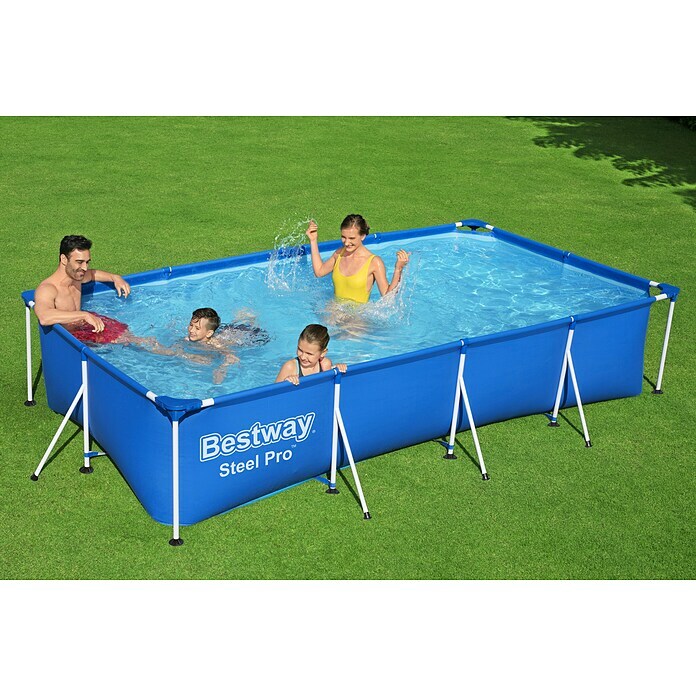 Bestway Opzetzwembad Steel Pro Set 400 (l x b x h: 400 x 211 x 81 cm, Blauw, 5.700 l) | BAUHAUS