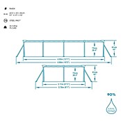 Bestway Opzetzwembad Steel Pro Set 400 (l x b x h: 400 x 211 x 81 cm, Blauw, 5.700 l) | BAUHAUS
