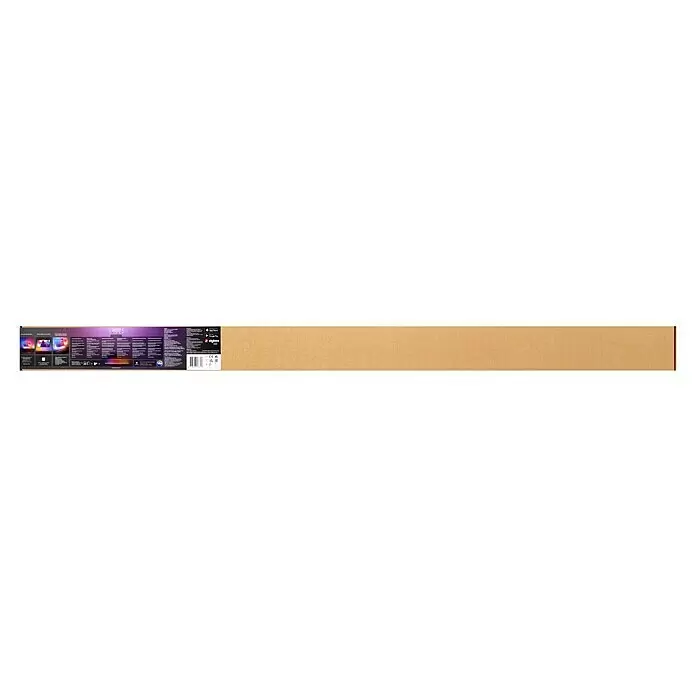 Philips Hue LED-Lichtleiste Gradient Light Tube - Weiß, Länge: 137,7 cm - Lange braune Kartonverpackung für eine Philips Gradient Light Tube, mit Produktdetails und Bildern links.