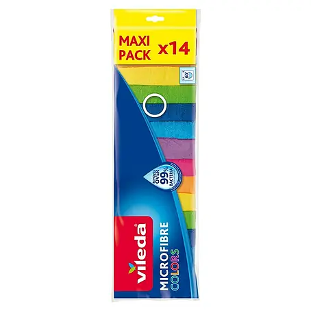 Vileda Microfibre Mikrofasertücher Colors Maxi Pack