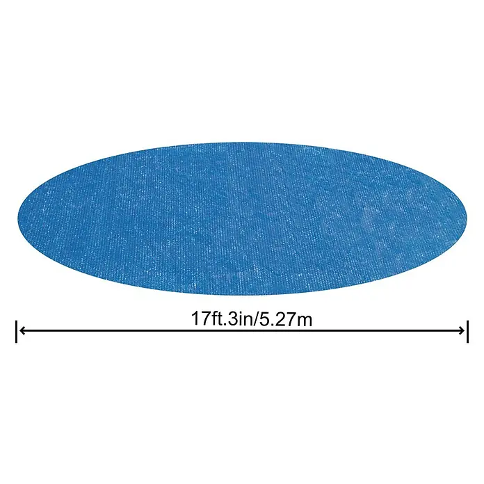 Bestway Solarabdeckplane - Durchmesser: 527 cm, Blau - Eine blaue, ovale Poolabdeckung, die 17 ft.3in/5.27m misst, schützt Ihren Pool effektiv vor Schmutz und hält die Wärme.