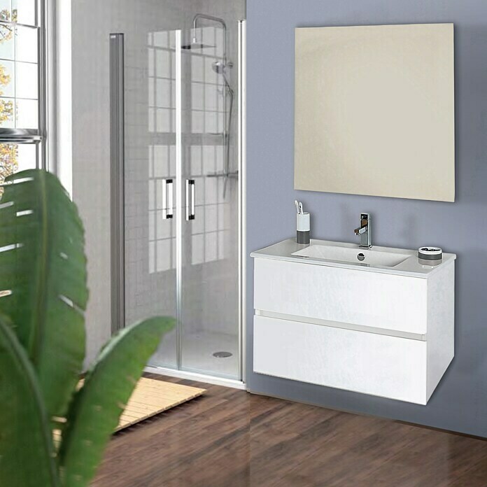 Mueble de lavabo Inca (46 x 80 x 55 cm, Blanco)