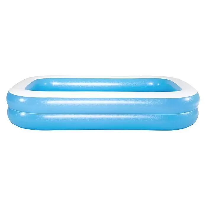 Bestway Family Pool - 262 x 175 x 51 cm, 778 l, Blau/Weiß - Blau-weißer aufblasbarer rechteckiger Planschbecken.