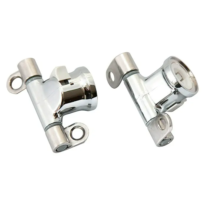 Roca Set de fijación de bisagras de repuesto Dama Senso - Acero inoxidable - Soportes cromados para intermitentes de moto. El conjunto incluye fijaciones para montar los intermitentes en la moto.