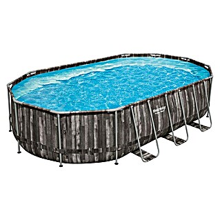 Bestway Opzetzwembad Power Steel (l x b x h: 610 x 366 x 122 cm, 20.241 l, Houtlook)