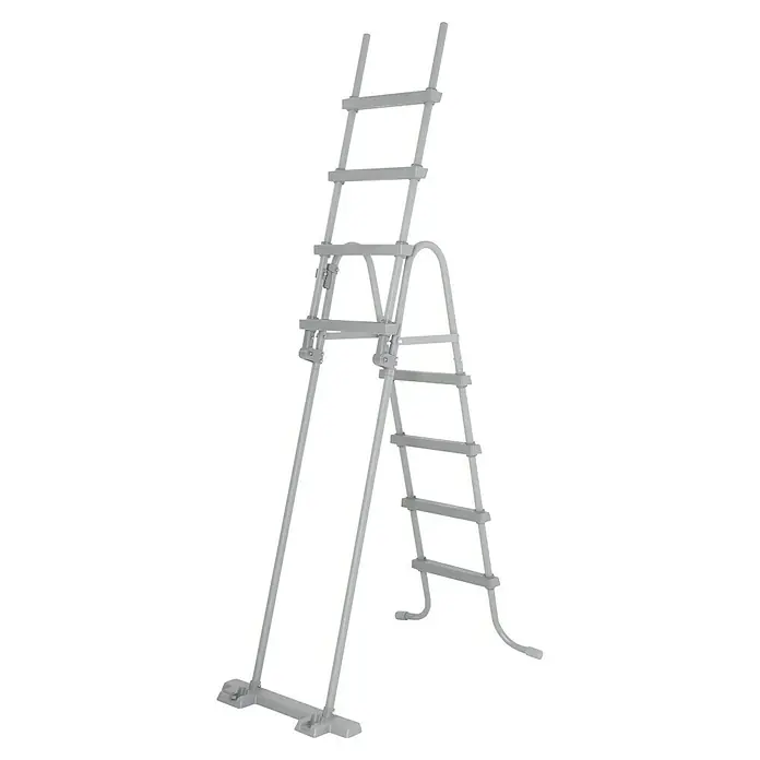 Bestway Flowclear Poolleiter - Passend für: Pools bis 122 cm Höhe, Stahl - Stabile Schwimmbadleiter für einen sicheren Ein- und Ausstieg. Komfortabel, robust und langlebig für den Einsatz im Poolbereich.