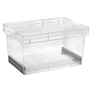 Aufbewahrungsbox Heavy L (L x B x H: 60 x 40 x 30 cm, Kunststoff, Transparent)