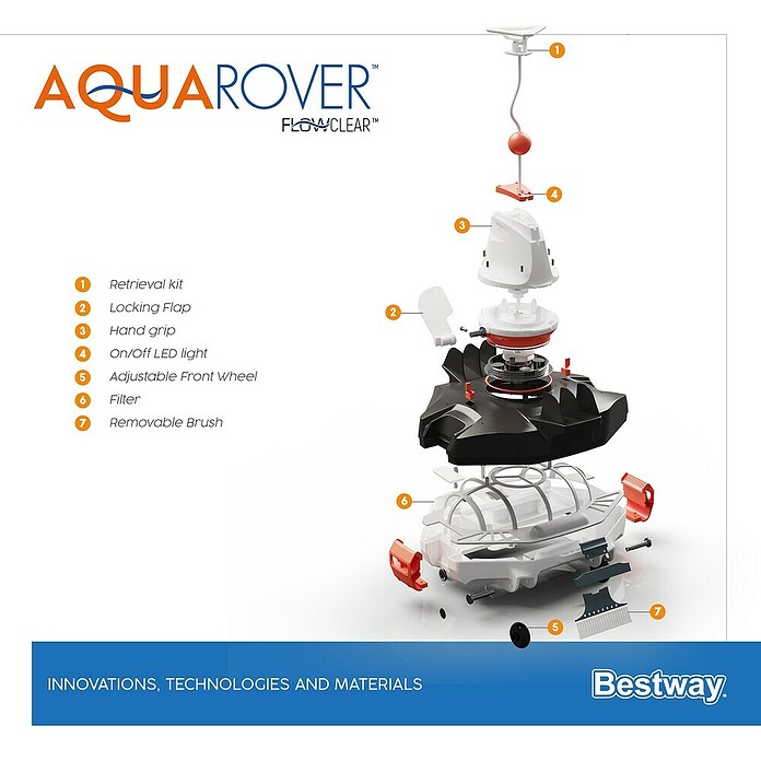 Bestway Flowclear Zwembadrobot Aquarover (Met accuvoeding) | BAUHAUS