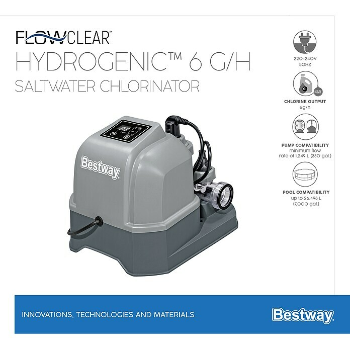 Bestway Flowclear Salzwassersystem (Passend für: Filtersysteme ab 1.249 l/h Durchflussrate) | BAUHAUS