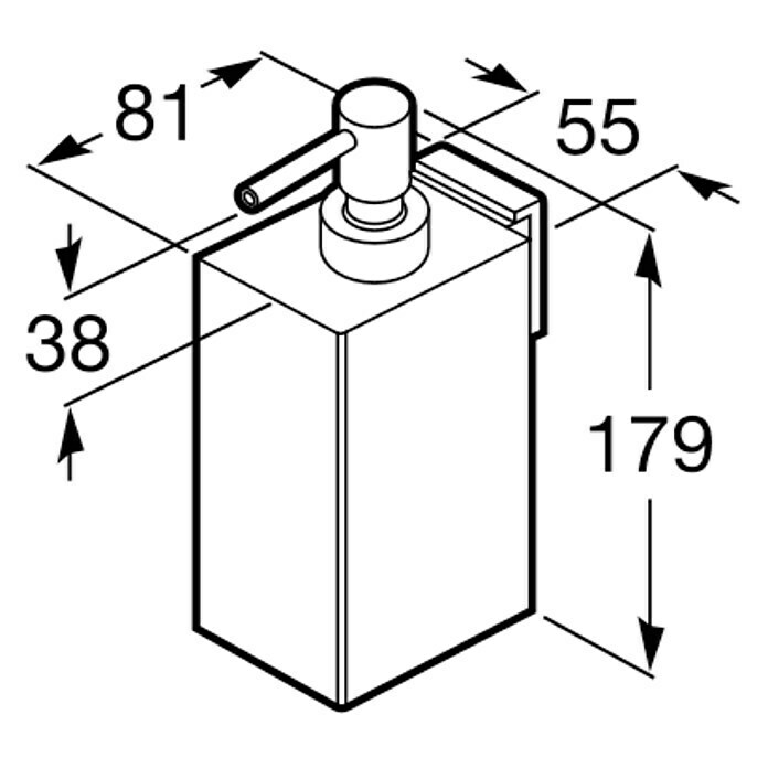 Roca Rubik Dispensador de jabón (Blanco/Cromado)